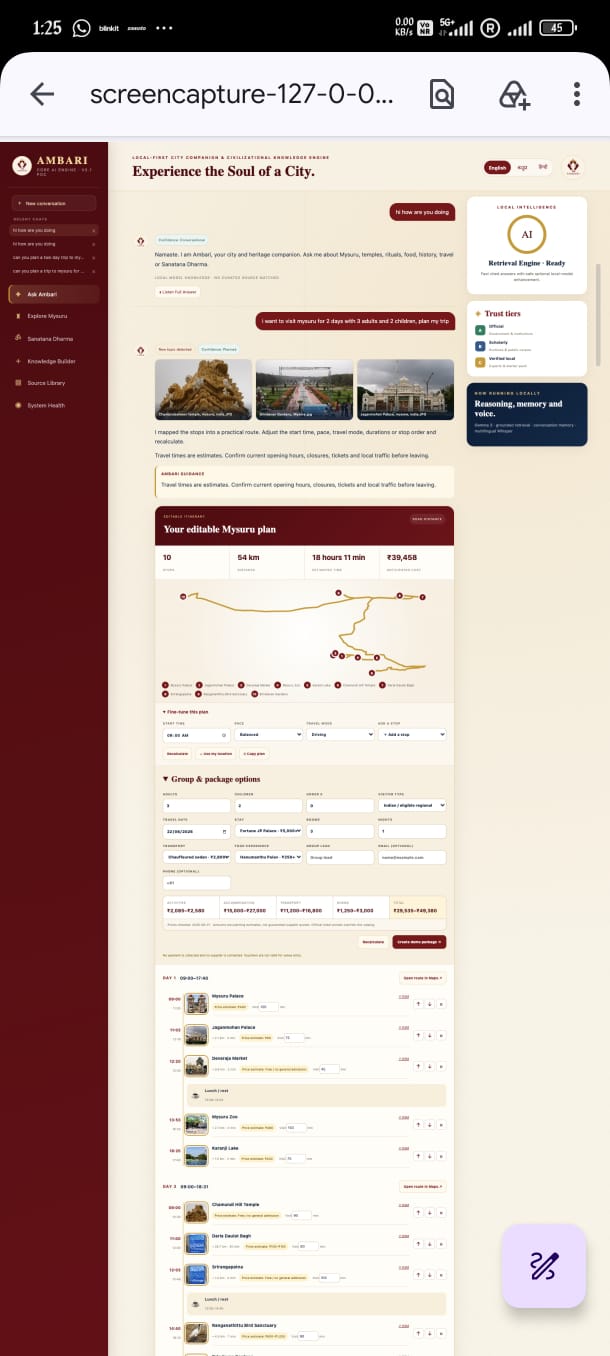 Ambari alpha planning screen